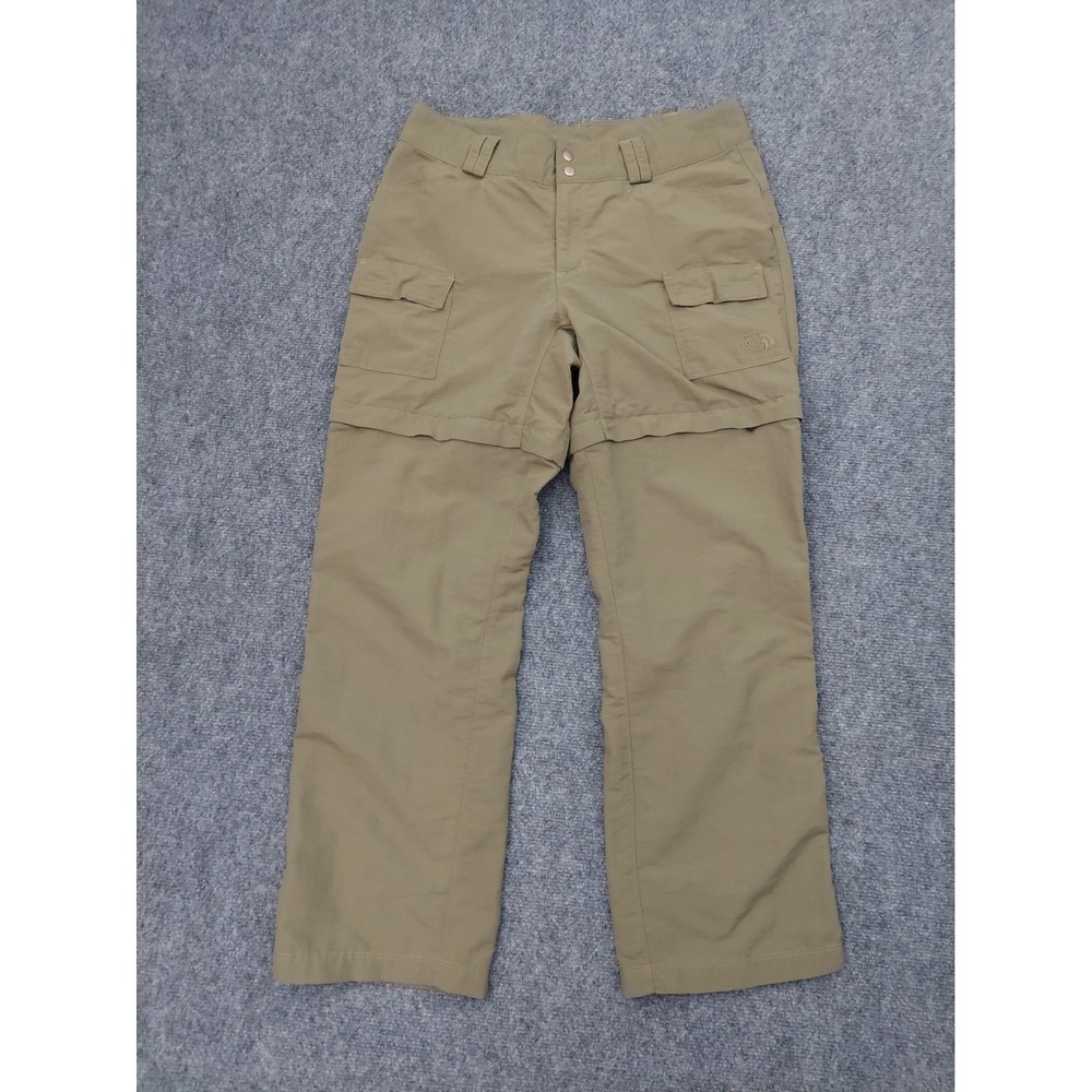 NORTH FACE Pants Shorts Womens 4 Short Olive Green Convertible Zip Off Hiking